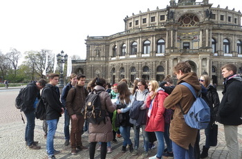 Stop in Dresden auf der Fahrt nach Polen